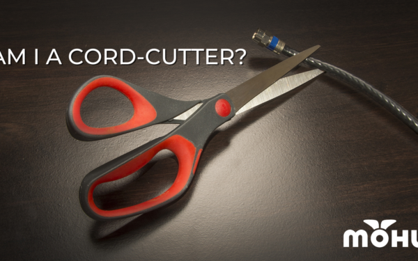 Scissors cutting a coax cable, Am I a Cord-Cutter, Mohu