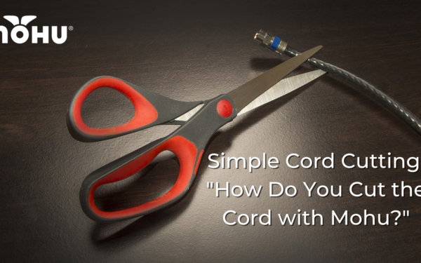 Scissors on a table cutting a coax cable, Simple Cord Cutting How Do You Cut the Cord with Mohu