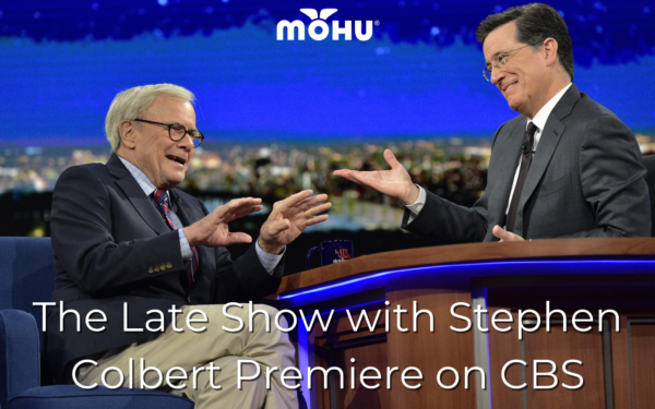 Stephen Colbert and Tom Brokaw, The Late Show with Stephen Colbert Premiere on CBS