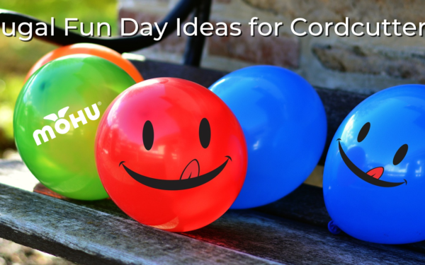 Smiley face balloons on a bench, Frugal Fun Day Ideas for Cordcutters