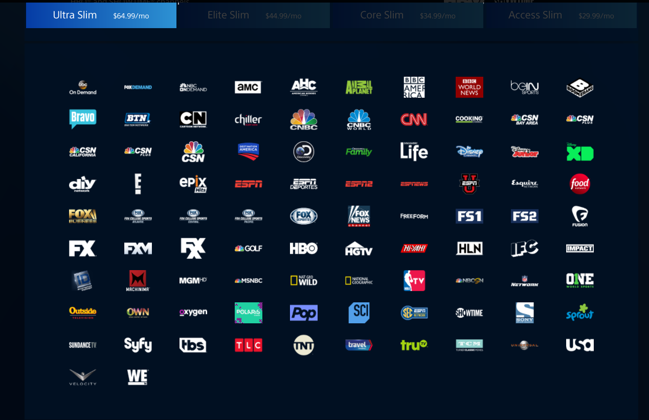 Playstation available TV networks