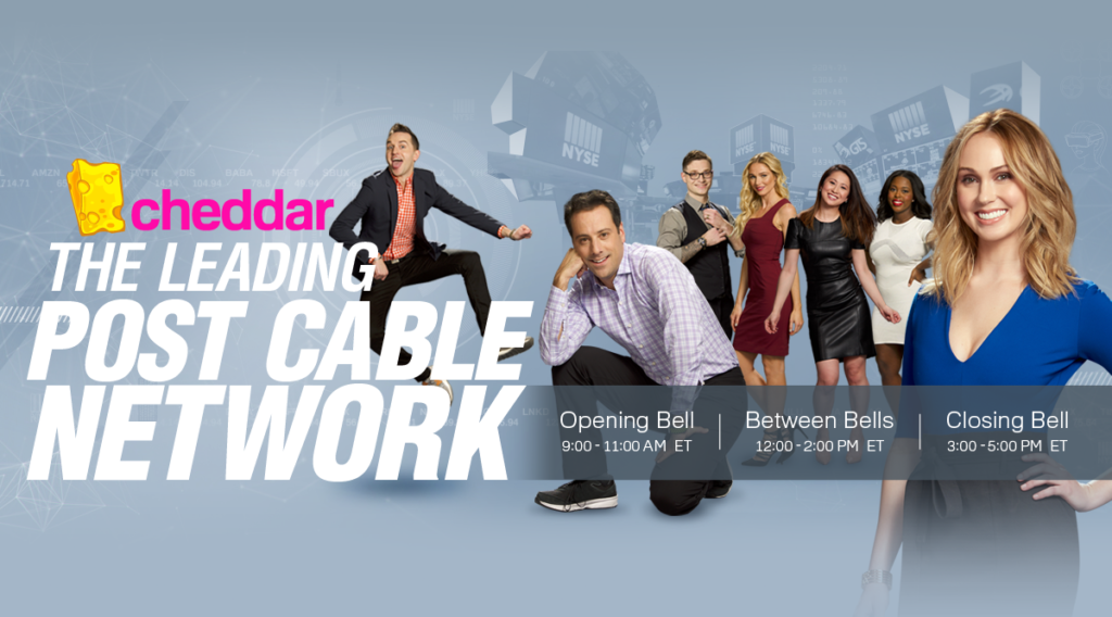 Cheddar The Leading Post Cable Network with photos of the cast of Opening Bell, Between Bells and Closing Bell