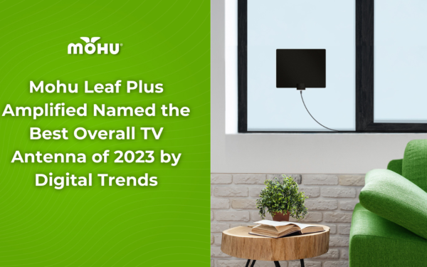 Digital Trends Named the Mohu Leaf Plus Amplified the best overall TV antenna of 2023